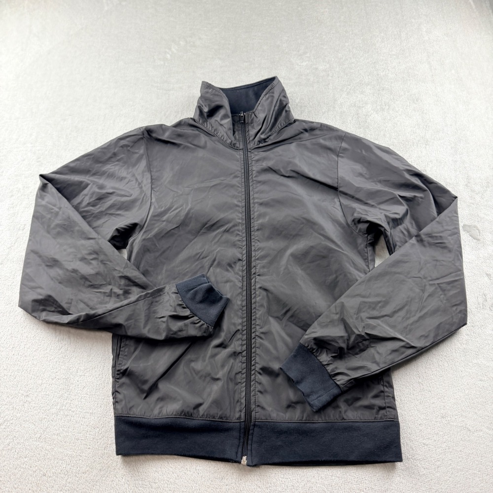 American Apparel Men's XS Full Zip Nylon Windbreaker Jacket Black